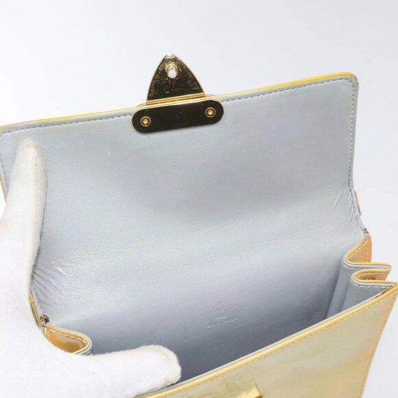 LOUIS VUITTON Monogram Vernis Spring Street Hand Bag Gris M91029 LV Auth MY048 - Picture 10 of 16